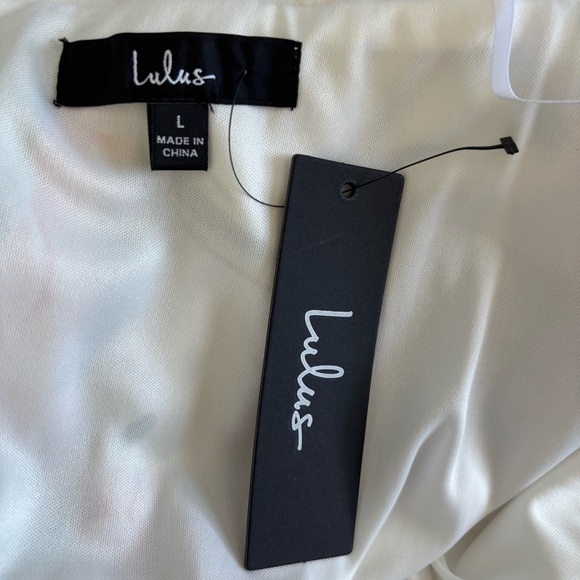 LULUS Romantic Possibilities White Floral Print Maxi Dress Size Large - Picture 5 of 9